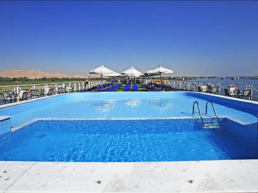 Sun deck of the JAZ Crown Emperor Nile Cruise Nile cruise